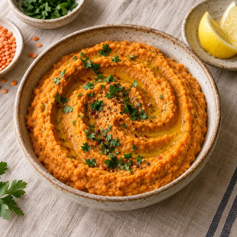 ממרח עדשים כתומות וגזר